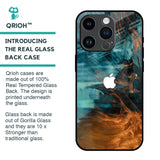 Golden Splash Glass Case for iPhone 14 Pro