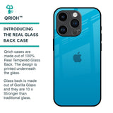 Blue Aqua Glass Case for iPhone 14 Pro