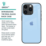 Pastel Sky Blue Glass Case for iPhone 14 Pro