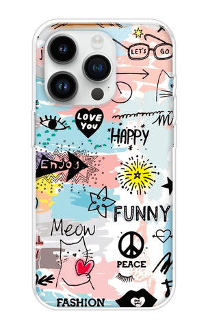 Happy Doodle iPhone 14 Pro Back Cover