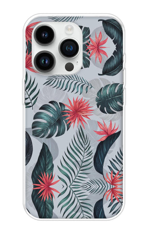 Retro Floral Leaf iPhone 14 Pro Back Cover