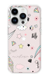 Unicorn Doodle iPhone 14 Pro Back Cover