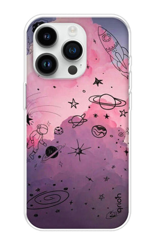 Space Doodles Art iPhone 14 Pro Back Cover