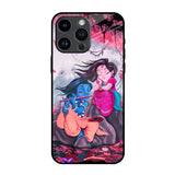 Radha Krishna Art iPhone 14 Pro Max Glass Back Cover Online