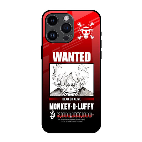 Luffy Wanted iPhone 14 Pro Max Glass Back Cover Online