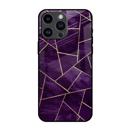 Geometric Purple iPhone 14 Pro Max Glass Back Cover Online