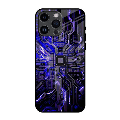 Techno Color Pattern iPhone 14 Pro Max Glass Back Cover Online