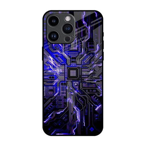 Techno Color Pattern iPhone 14 Pro Max Glass Back Cover Online