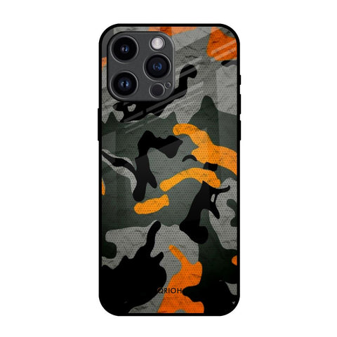 Camouflage Orange iPhone 14 Pro Max Glass Back Cover Online