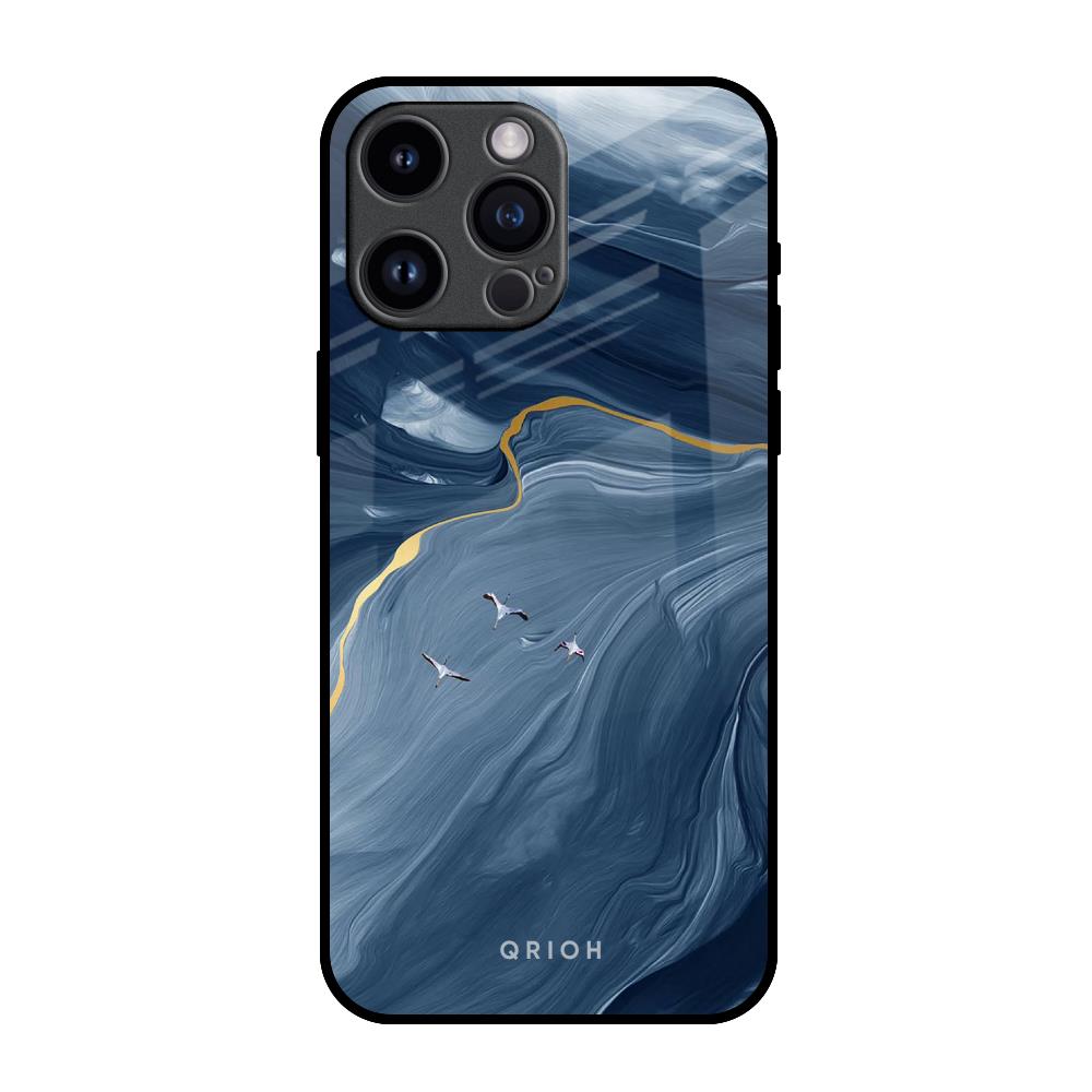 Deep Ocean Marble iPhone 14 Pro Max Glass Back Cover Online