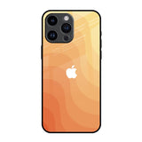 Orange Curve Pattern iPhone 14 Pro Max Glass Back Cover Online