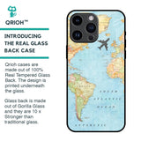 Travel Map Glass Case for iPhone 14 Pro Max