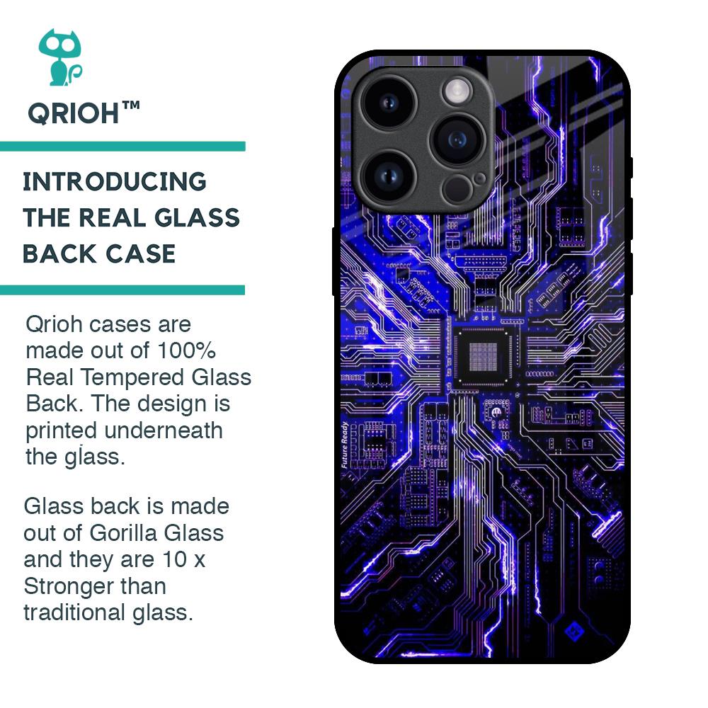 Techno Color Pattern Glass Case For iPhone 14 Pro Max