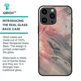 Pink And Grey Marble Glass Case For iPhone 14 Pro Max
