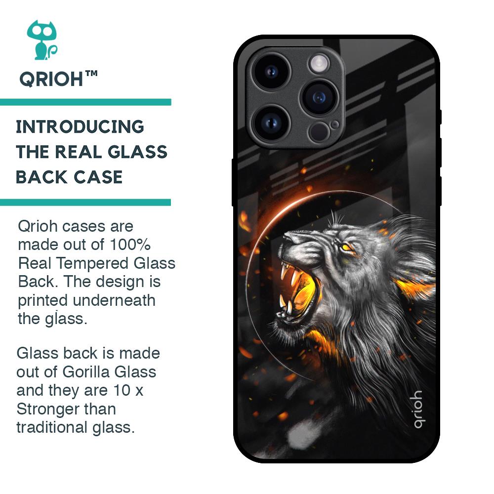 Aggressive Lion Glass Case for iPhone 14 Pro Max