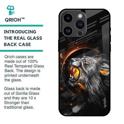 Aggressive Lion Glass Case for iPhone 14 Pro Max
