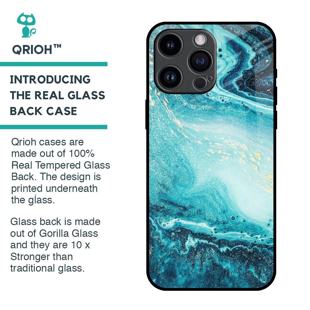 Sea Water Glass Case for iPhone 14 Pro Max