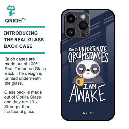 Struggling Panda Glass Case for iPhone 14 Pro Max