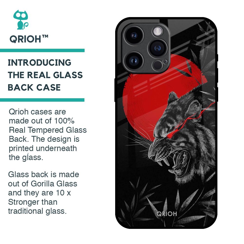 Red Moon Tiger Glass Case for iPhone 14 Pro Max