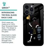 Luffy Line Art Glass Case for iPhone 14 Pro Max