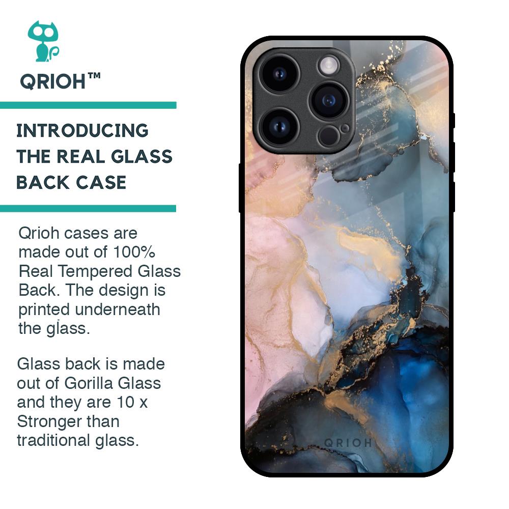Marble Ink Abstract Glass Case for iPhone 14 Pro Max