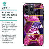 Electroplated Geometric Marble Glass Case for iPhone 14 Pro Max