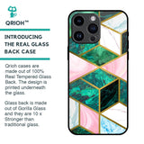 Seamless Green Marble Glass Case for iPhone 14 Pro Max