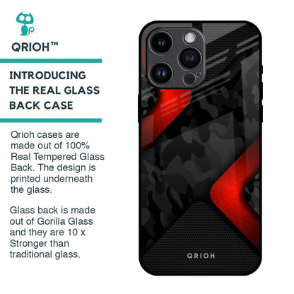 Modern Camo Abstract Glass Case for iPhone 14 Pro Max