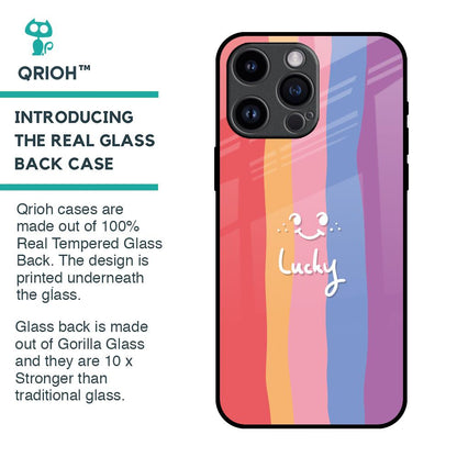Lucky Abstract Glass Case for iPhone 14 Pro Max