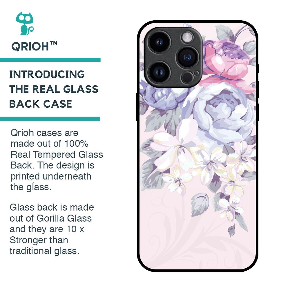 Elegant Floral Glass Case for iPhone 14 Pro Max