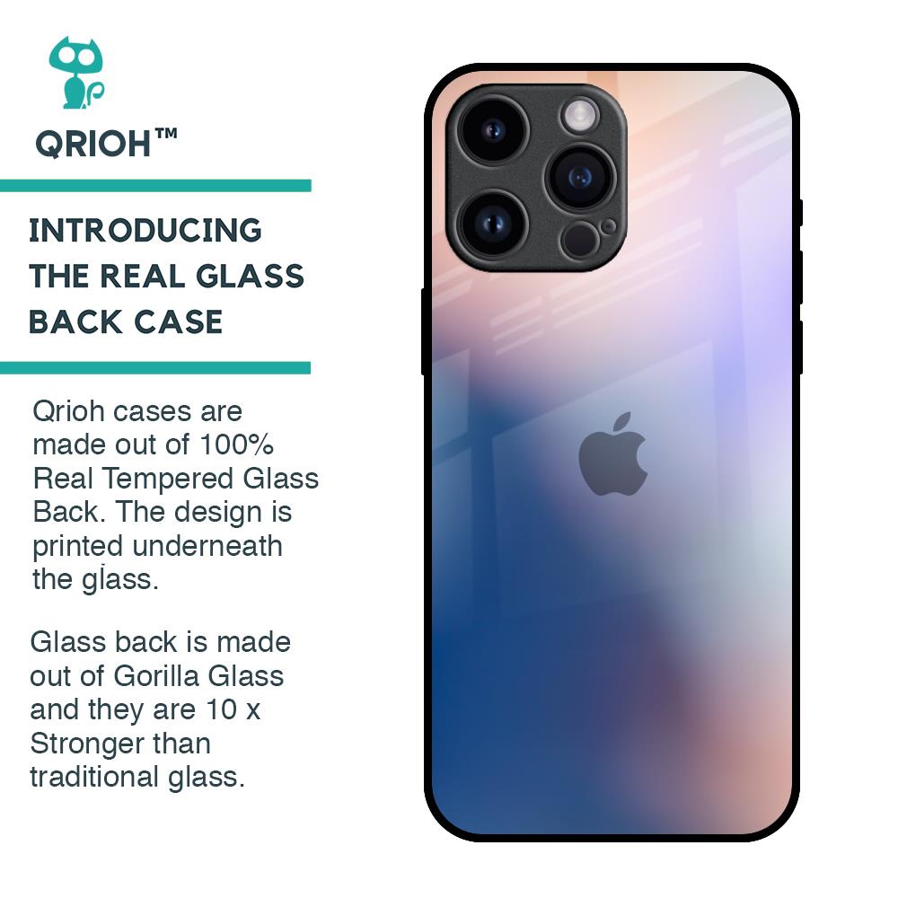 Blue Mauve Gradient Glass Case for iPhone 14 Pro Max