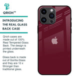 Classic Burgundy Glass Case for iPhone 14 Pro Max