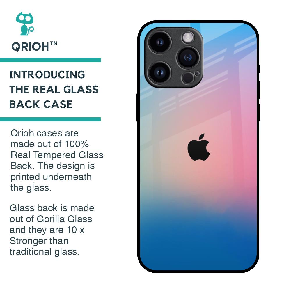 Blue & Pink Ombre Glass case for iPhone 14 Pro Max