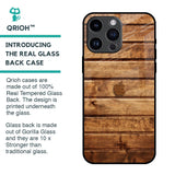 Wooden Planks Glass Case for iPhone 14 Pro Max