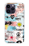 Happy Doodle iPhone 14 Pro Max Back Cover