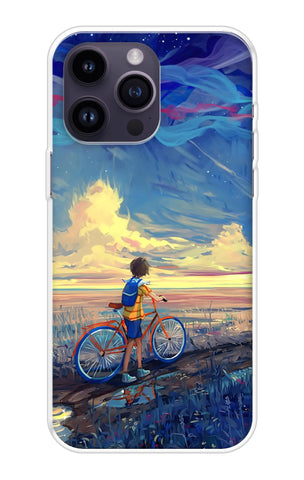 Riding Bicycle to Dreamland iPhone 14 Pro Max Back Cover