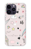 Unicorn Doodle iPhone 14 Pro Max Back Cover