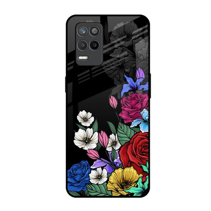 Rose Flower Bunch Art Realme 9 5G Glass Back Cover Online