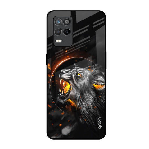 Aggressive Lion Realme 9 5G Glass Back Cover Online
