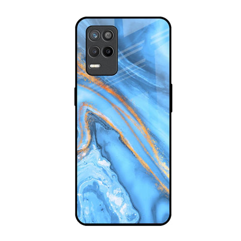 Vibrant Blue Marble Realme 9 5G Glass Back Cover Online