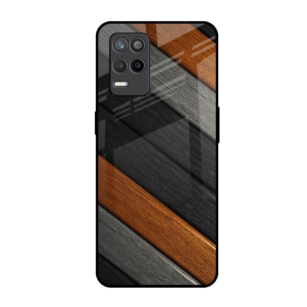 Tri Color Wood Realme 9 5G Glass Back Cover Online