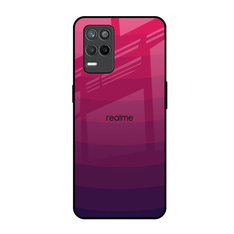 Wavy Pink Pattern Realme 9 5G Glass Back Cover Online