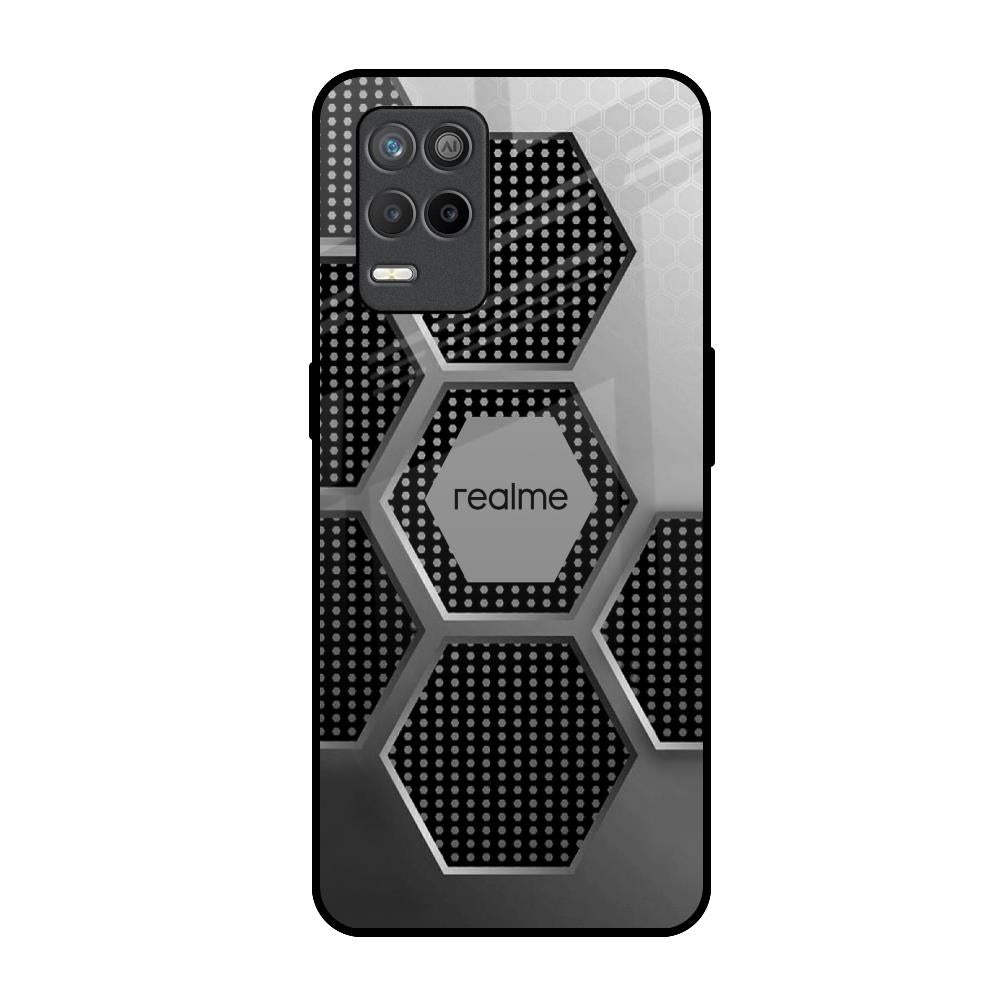 Hexagon Style Realme 9 5G Glass Back Cover Online