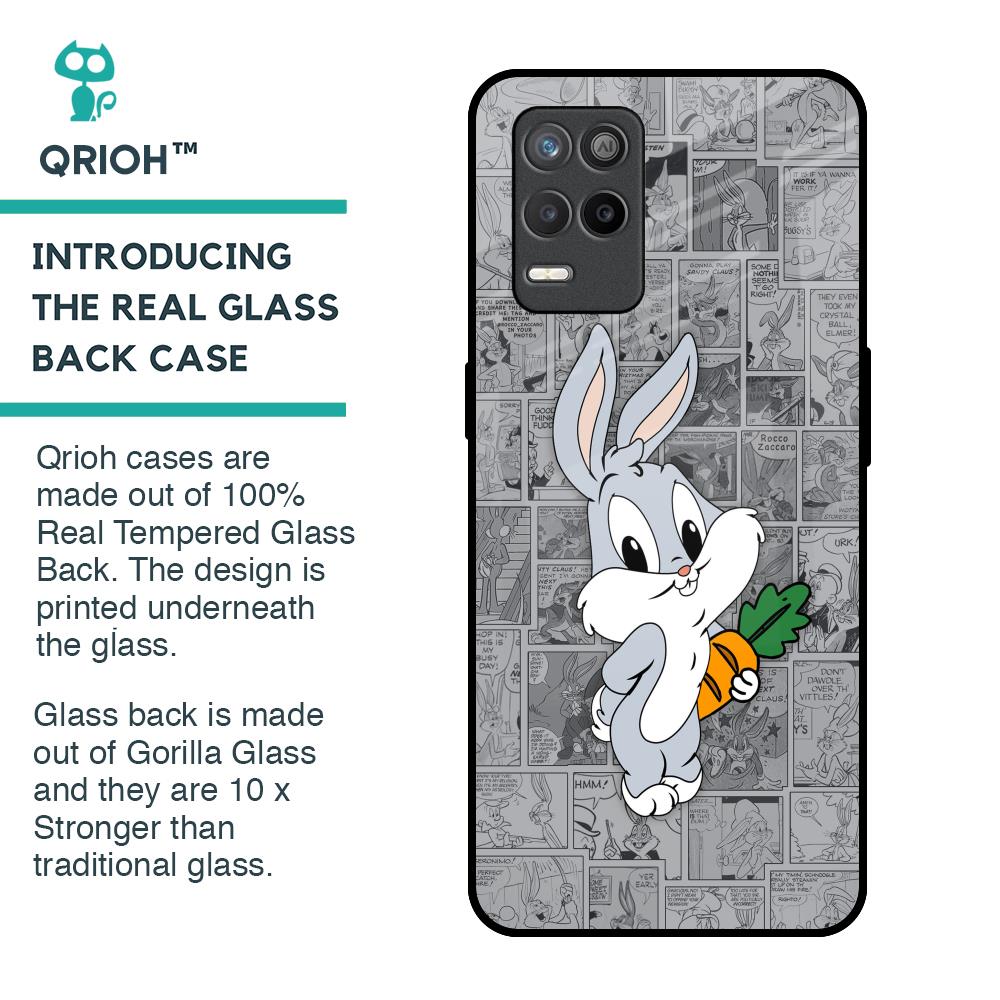 Cute Baby Bunny Glass Case for Realme 9 5G