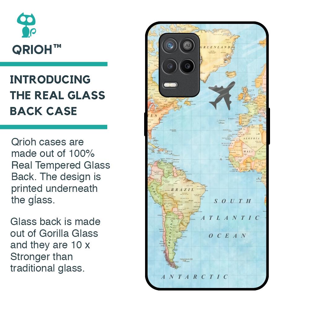 Travel Map Glass Case for Realme 9 5G