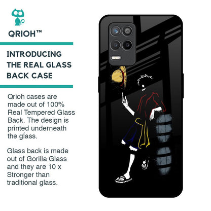 Luffy Line Art Glass Case for Realme 9 5G