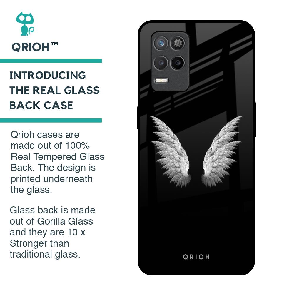 White Angel Wings Glass Case for Realme 9 5G
