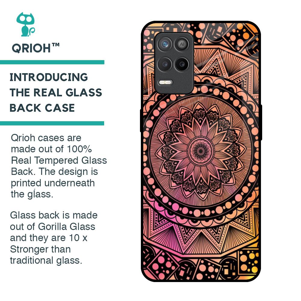 Floral Mandala Glass Case for Realme 9 5G