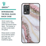 Pink & Gold Gllitter Marble Glass Case for Realme 9 5G