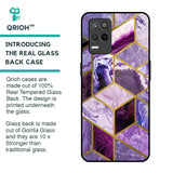 Purple Rhombus Marble Glass Case for Realme 9 5G